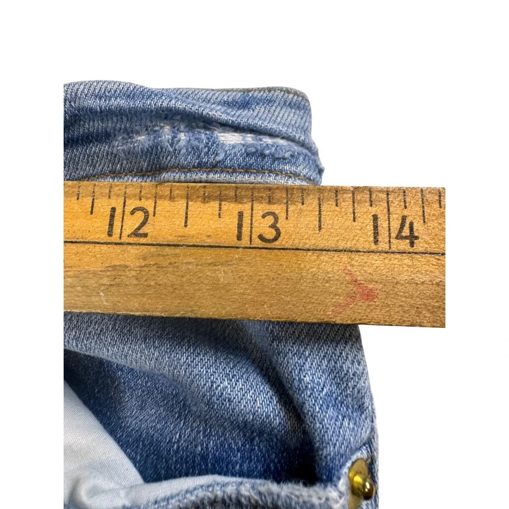 FRAME Denim Le High Straight Leg Jeans Size 26 Distressed Light Wash Jeffrey - Picture 6 of 11